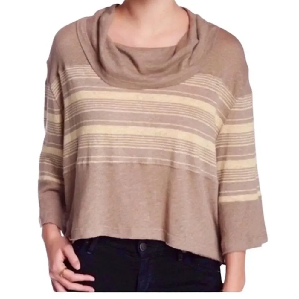 Free People We The Free linen blend Seaside top size medium